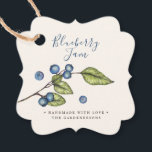 Rustic Blueberry Jam Geschenkanhänger<br><div class="desc">Rustikale und elegante Blaubeermarmelade,  Gelee und mehr Tags! Zurück ist anpassbar!</div>