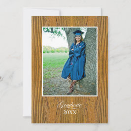 Rustic Board College Graduation Announcement Karte