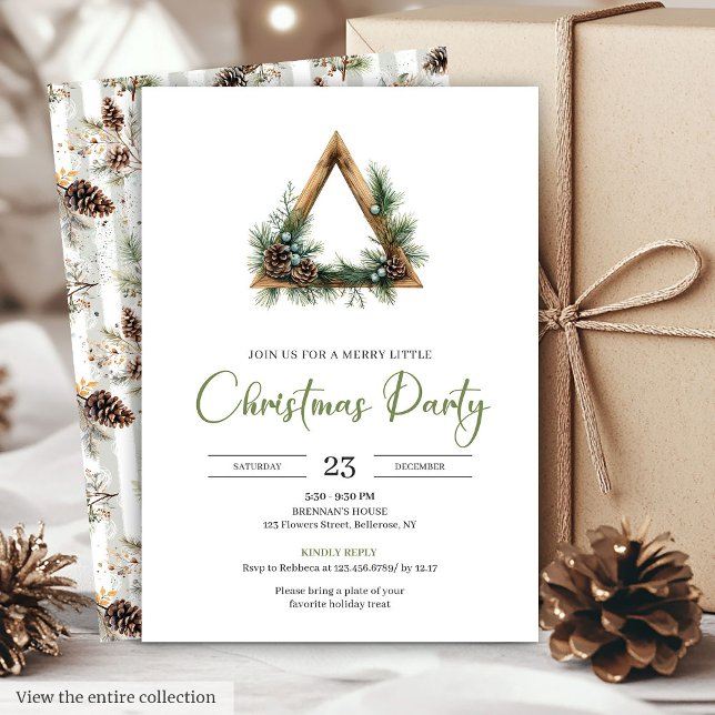 Rustic Bohemian Botanical Holiday Party Invitation Einladung (Rustic Bohemian Botanical Holiday Party Invitation

)