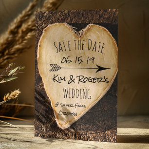 Rustic Boho Barn Country Wedding Save the Date Ankündigungspostkarte