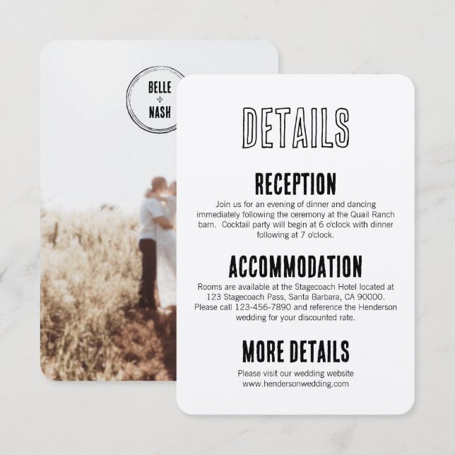 Rustic Boho Barn Wedding Einladungskarte (Vorne/Hinten)