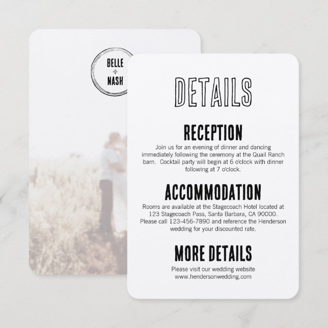 Rustic Boho Barn Wedding Einladungskarte (Vorne/Hinten)