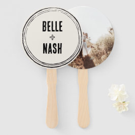 Rustic Boho Barn Wedding Round Fächer