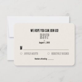 Rustic Boho Barn Wedding RSVP Response Card