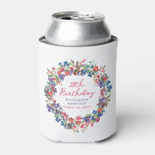 Rustic Boho Berry Summer 18. Geburtstag Custom Dosenkühler