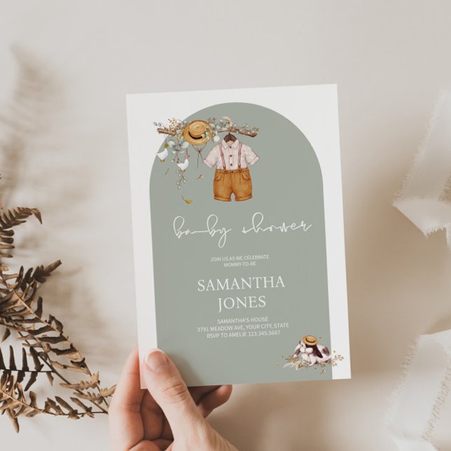 Rustic Boho Boy Baby Dusche Einladung (Von Creator hochgeladen)