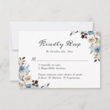 Rustic Boho Dusty Blue Floral Wedding