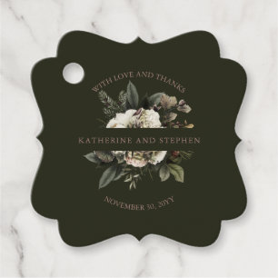 Rustic Boho Dusty Pink Floral Wedding Danke F Geschenkanhänger