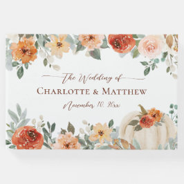Rustic Boho Fall Herbst Pumpkin Blumenhochzeit Gästebuch