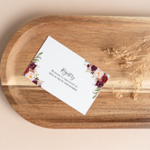 Rustic Boho farbenfrohe Blumenzettel Begleitkarte