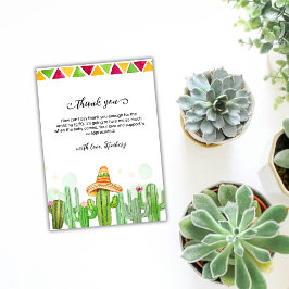 Rustic Boho Fiesta Cactus Taco 'Bout A Baby Shoote Dankeskarte