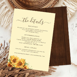 Rustic boho floral barn wood wedding guest details begleitkarte