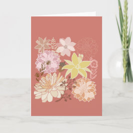 Rustic Boho Floral Pattern Karte