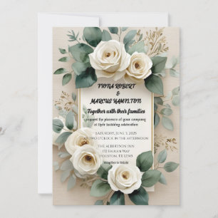 Rustic Boho Floral Wedding Einladung