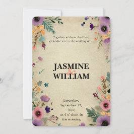 🎨 Rustic Boho Floral Wedding Einladung 💌 🌿