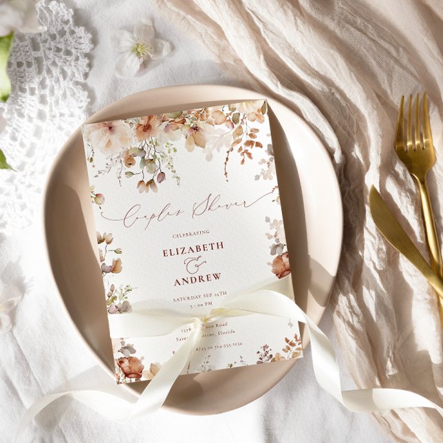 Rustic Boho Garden Blume Paare Dusche Einladung (Von Creator hochgeladen)