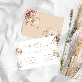 Rustic Boho Garden Wedding Meal Choice RSVP Card Karte