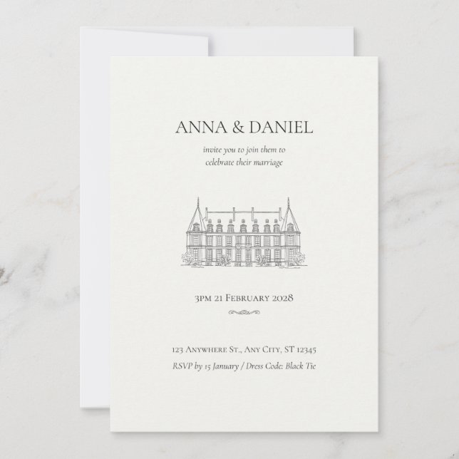 Rustic Boho Greenerity Einladung zur Hochzeit (Vorderseite)