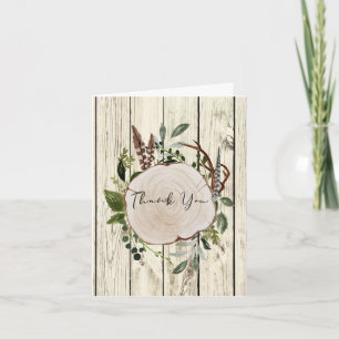 Rustic Boho Greenery Danke Karte