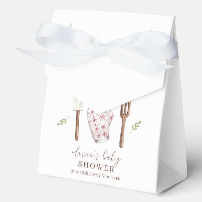 Rustic Boho Koch Kitchen Stuff Baby Shower Geschenkschachtel (Vorderseite)