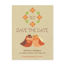 Rustic Boho Lovebird Owl Couple Wedding