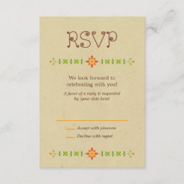 Rustic Boho Lovebird Owl Couple Wedding RSVP Karte