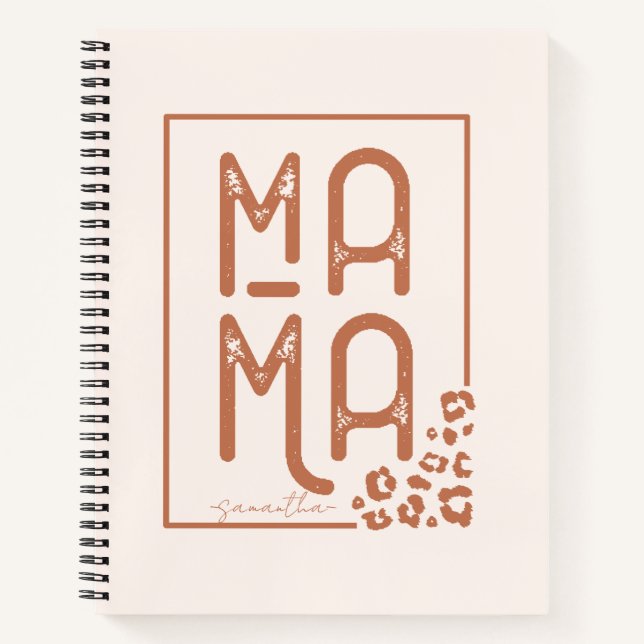 Rustic Boho Mama Notizbuch (Vorderseite)