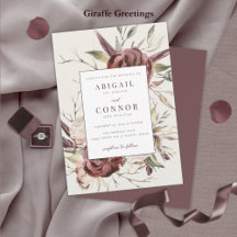 Rustic Boho Marsala Cream Floral