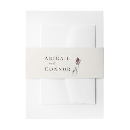 Rustic Boho Marsala Cream Floral Einladungsbanderole