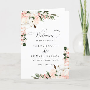 Rustic Boho Pink Floral Wedlet Program Programm