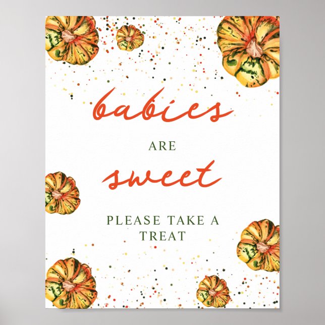 Rustic Boho Pumpkin Babies sind süß Poster (Vorne)