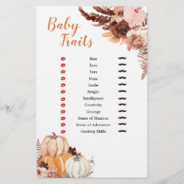 Rustic Boho Pumpkin Baby Shower Baby Tracks Spiele