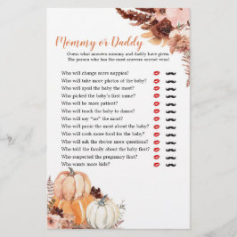 Rustic Boho Pumpkin Mommy oder Daddy Games