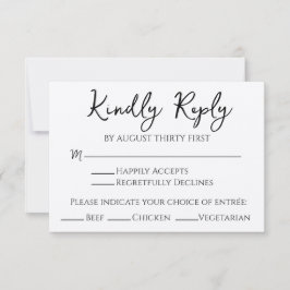 Rustic Boho RSVP Card Handgeschriebener Schriftart Einladung