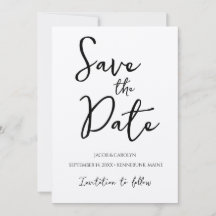 Rustic Boho Save the Date handgeschriebener Schrif