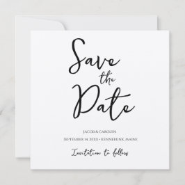 Rustic Boho Save the Date handgeschriebener Schrif Einladung