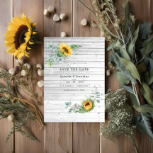 Rustic Boho Sunflower Eucalyptus Wedding Foto