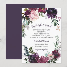 Rustic Boho Watercolor Blumenzeremonie Einladung