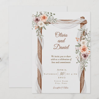 Rustic Boho Wedding Einladung
