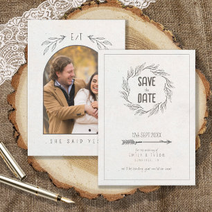 Rustic Boho Wedding Foto Template ID1109 Save The Date