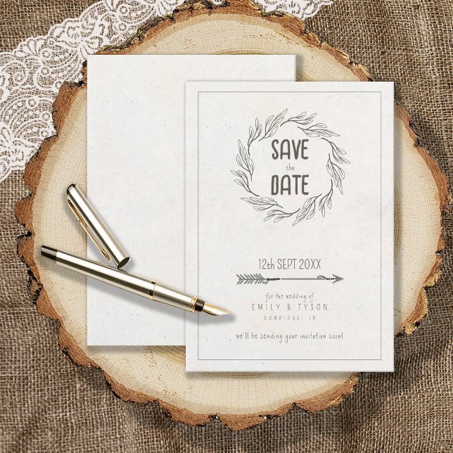 Rustic Boho Wedding ID1109 Save The Date (Von Creator hochgeladen)