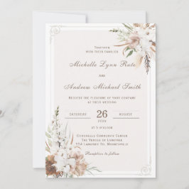 Rustic Boho Wedding Printable Einladung