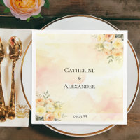 Rustic Boho Wedding Watercolor Rose