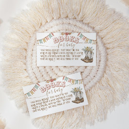 Rustic Boho Wild West Baby Girl Showbücher Begleitkarte