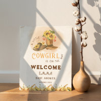 Rustic Boho Wild West Girl Babydusche Willkommen