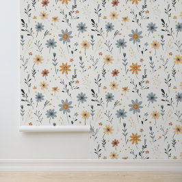 Rustic Boho Wildblume Wallpaper Tapete