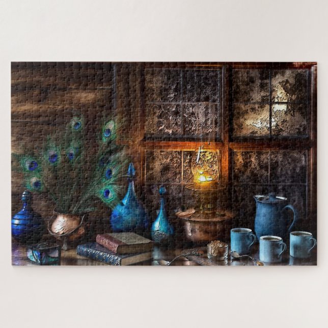 Rustic Books & Coffee Puzzle (Horizontal)