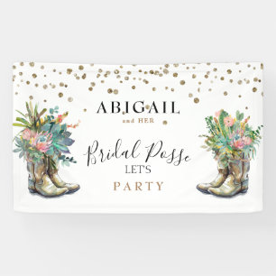 Rustic Boots Cactus Bachelorette Banner