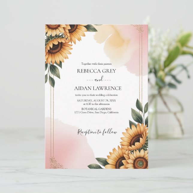 Rustic Botanical Eucalyptus Greenery Wedding  Einladung (Stehend Vorderseite)