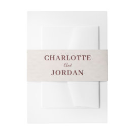 Rustic Botanical Wedding Invitation Einladungsbanderole